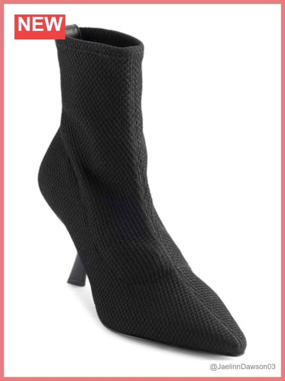 KARL LAGERFELD Kelsa Pointed Toe Heeled Bootie Ankle Boots Women Leather Zip